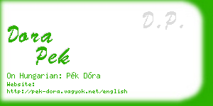 dora pek business card