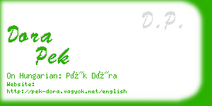 dora pek business card